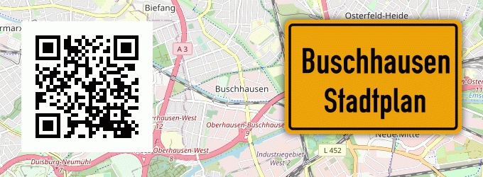 Stadtplan Buschhausen, Kreis Borken, Westfalen