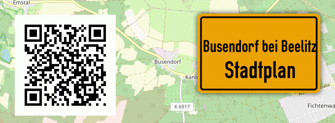 Stadtplan Busendorf bei Beelitz, Mark