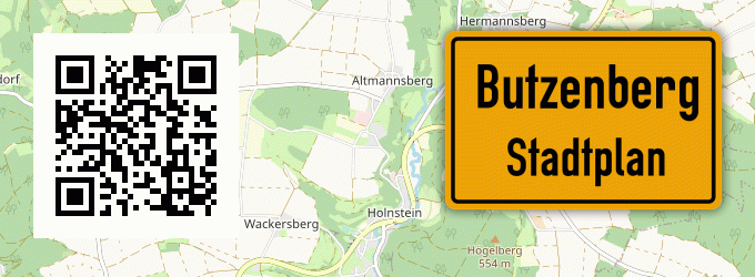 Stadtplan Butzenberg, Kreis Beilngries