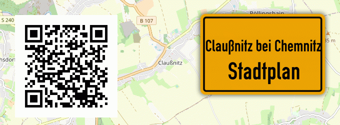 Stadtplan Claußnitz bei Chemnitz