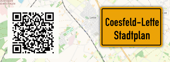 Stadtplan Coesfeld-Lette