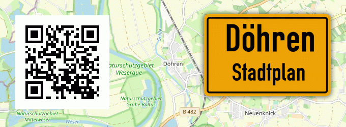 Stadtplan Döhren, Kreis Minden, Westfalen