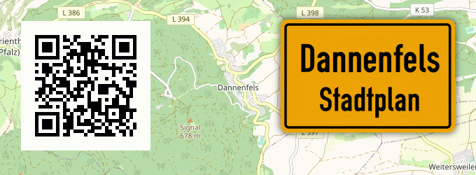 Stadtplan Dannenfels, Pfalz