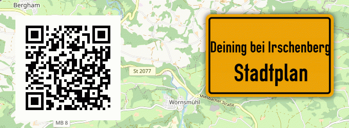 Stadtplan Deining bei Irschenberg