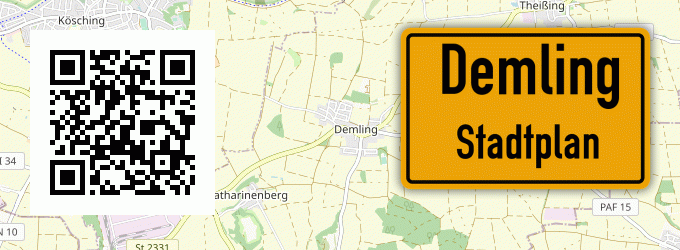 Stadtplan Demling, Kreis Regensburg