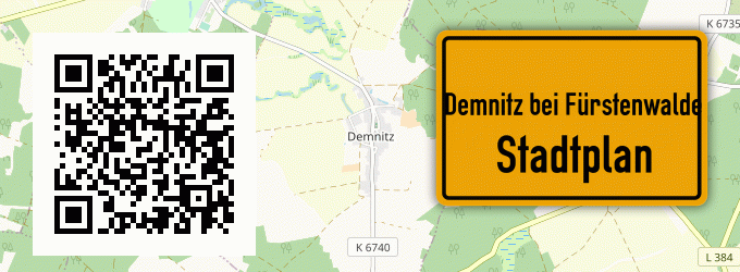 Stadtplan Demnitz bei Fürstenwalde