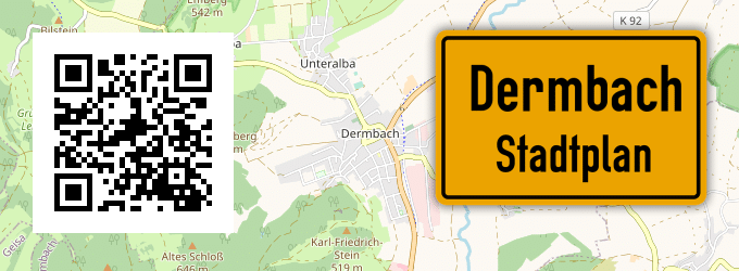 Stadtplan Dermbach, Thüringen