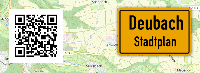 Stadtplan Deubach, Württemberg