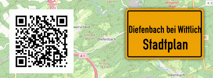 Stadtplan Diefenbach bei Wittlich