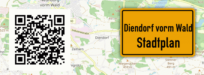 Stadtplan Diendorf vorm Wald