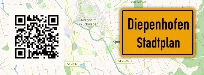 Stadtplan Diepenhofen, Schwaben
