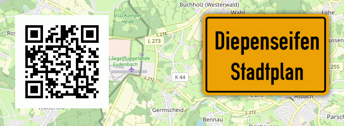 Stadtplan Diepenseifen, Westerwald