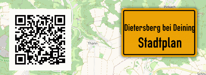 Stadtplan Dietersberg bei Deining, Oberpfalz