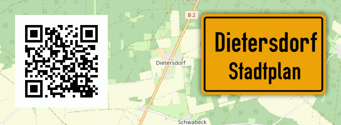 Stadtplan Dietersdorf, Kreis Oberviechtach