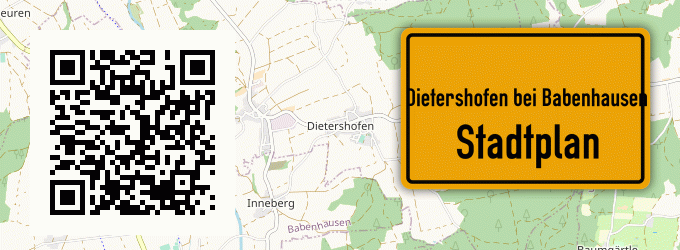 Stadtplan Dietershofen bei Babenhausen, Schwaben
