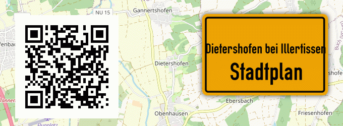 Stadtplan Dietershofen bei Illertissen