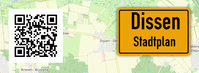 Stadtplan Dissen, Niederlausitz
