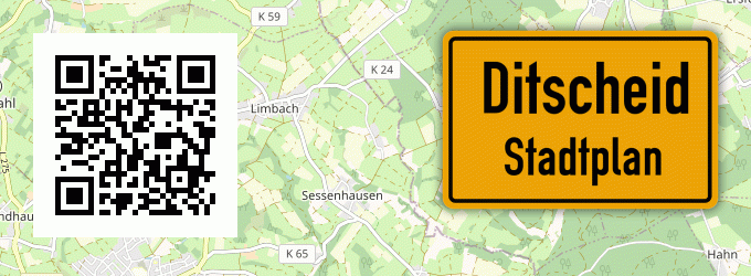 Stadtplan Ditscheid, Westerwald
