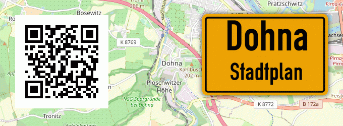 Stadtplan Dohna, Sachsen