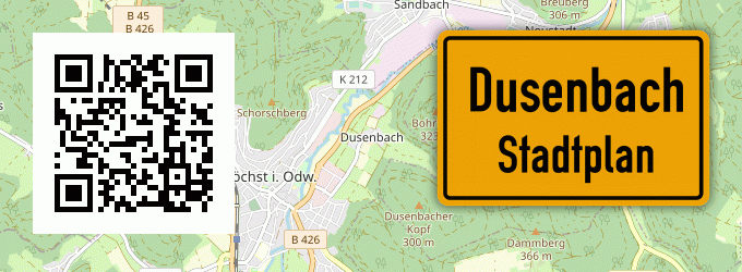 Stadtplan Dusenbach, Odenwald