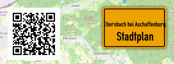 Stadtplan Ebersbach bei Aschaffenburg