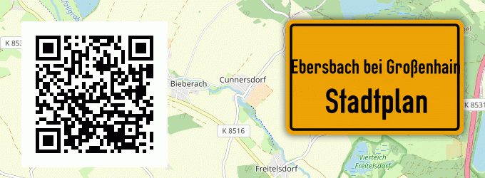 Stadtplan Ebersbach bei Großenhain