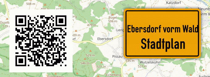 Stadtplan Ebersdorf vorm Wald