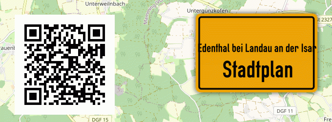 Stadtplan Edenthal bei Landau an der Isar