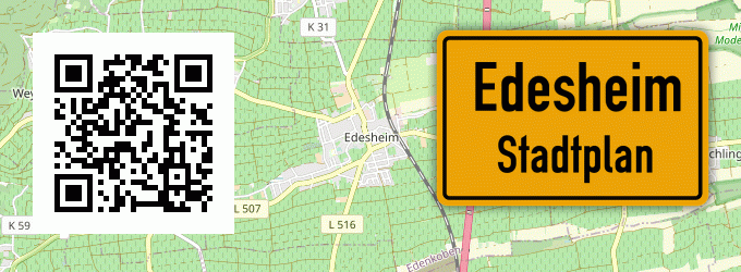 Stadtplan Edesheim, Pfalz