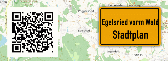 Stadtplan Egelsried vorm Wald