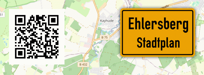Stadtplan Ehlersberg, Kreis Stormarn