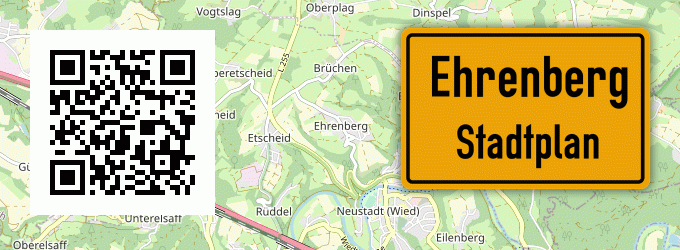 Stadtplan Ehrenberg, Wied