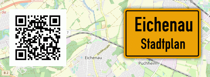 Stadtplan Eichenau, Kreis Fulda