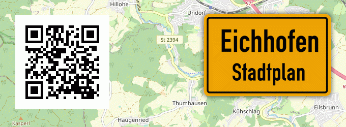 Stadtplan Eichhofen, Kreis Regensburg