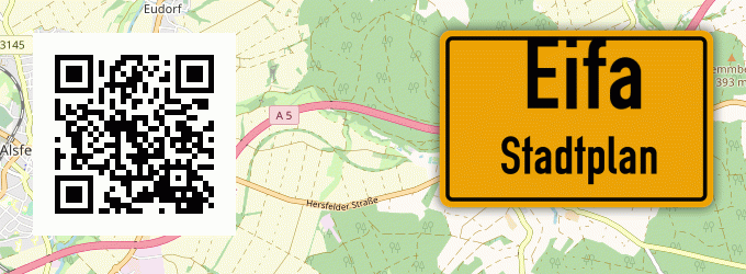 Stadtplan Eifa, Kreis Frankenberg, Eder