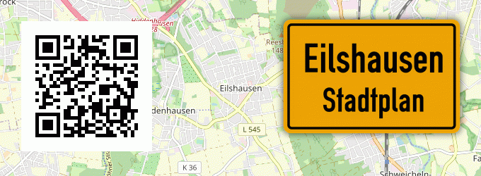 Stadtplan Eilshausen, Kreis Herford