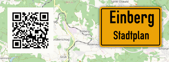 Stadtplan Einberg, Kreis Grafenau