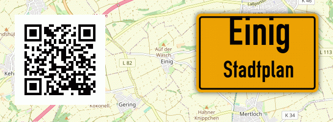 Stadtplan Einig