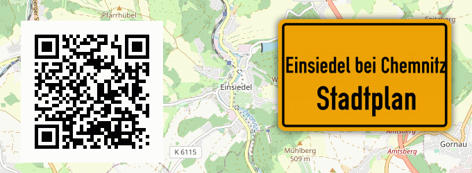 Stadtplan Einsiedel bei Chemnitz