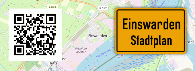 Stadtplan Einswarden