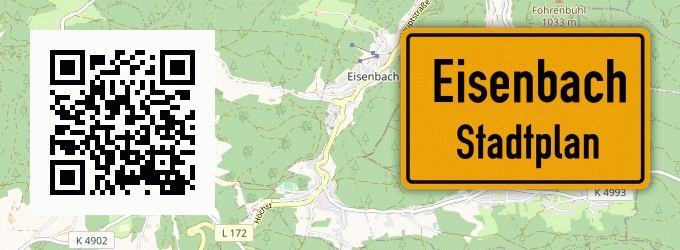 Stadtplan Eisenbach, Kreis Limburg an der Lahn