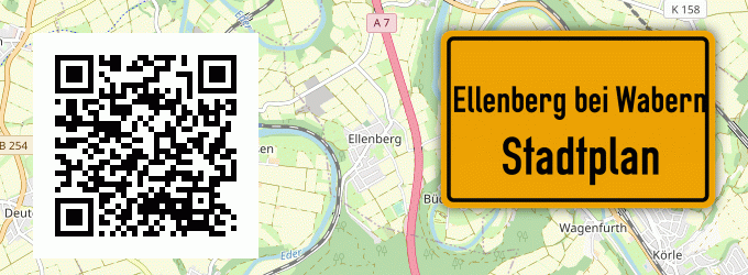 Stadtplan Ellenberg bei Wabern, Hessen
