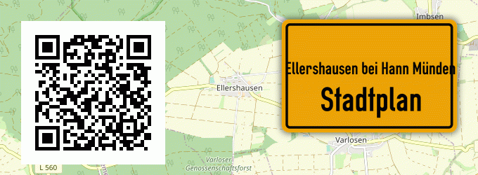 Stadtplan Ellershausen bei Hann Münden