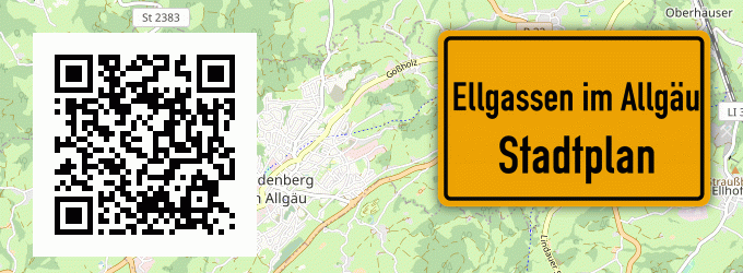 Stadtplan Ellgassen im Allgäu