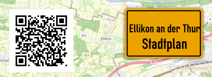 Stadtplan Ellikon an der Thur