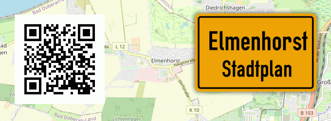 Stadtplan Elmenhorst, Kreis Herzogtum Lauenburg