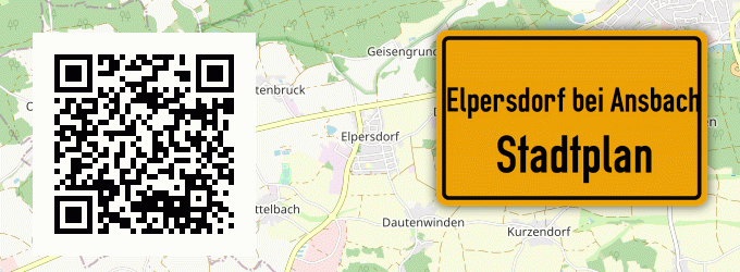 Stadtplan Elpersdorf bei Ansbach, Mittelfranken