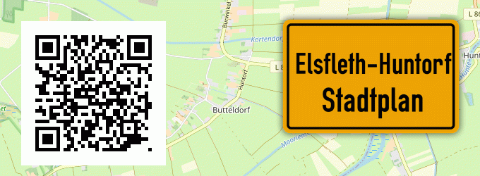 Stadtplan Elsfleth-Huntorf