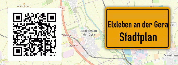 Stadtplan Elxleben an der Gera