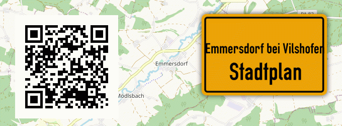 Stadtplan Emmersdorf bei Vilshofen, Niederbayern